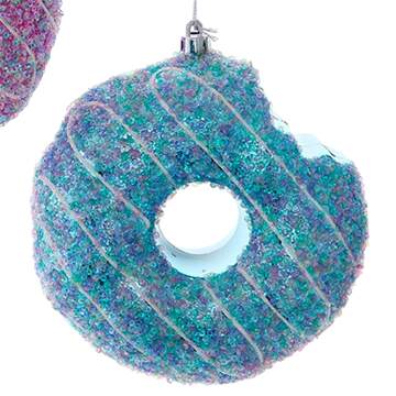 Santa's Cookie Bakery Blue Donut With Bite Mark - No Box by Kurt Adler-1