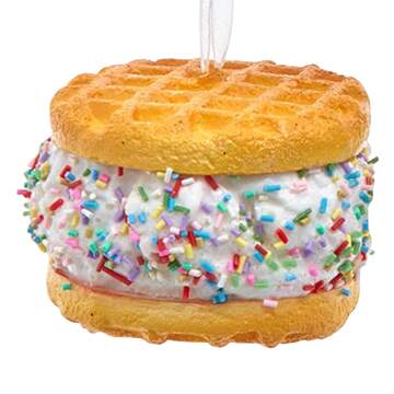 Santa's Cookie Bakery Waffle Ice Cream Sandwich- C - No Box by Kurt Adler-1