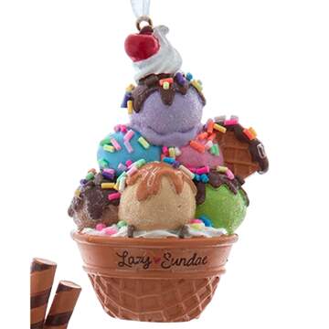 Santa's Cookie Bakery Waffle Sundae Bowl Style A - No Box by Kurt Adler-1
