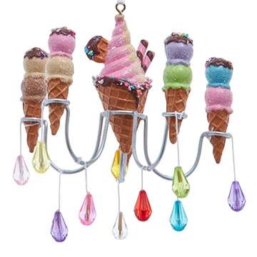 Santa's Cookie Bakery Ice Cream Chandelier Style B - No Box 125b by Kurt Adler-1