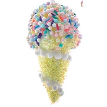 Santa's Cookie Bakery Mini Yellow Pastel Ice Cream - No Box by Kurt Adler-1