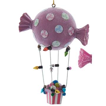 Santa's Cookie Bakery Purple Candy Hot Air Balloon - No Box119a by Kurt Adler-1