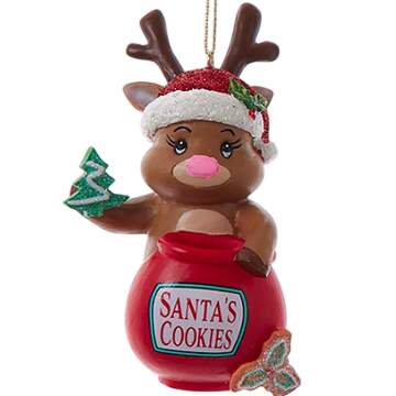 Santa's Cookie Bakery Reindeer Baker W/ Cookie Jar - Without Box 114b by Kurt Adler-1
