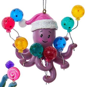 Santa's Cookie Bakery Purple Octopus With Lollipops - No Box 105b by Kurt Adler-1