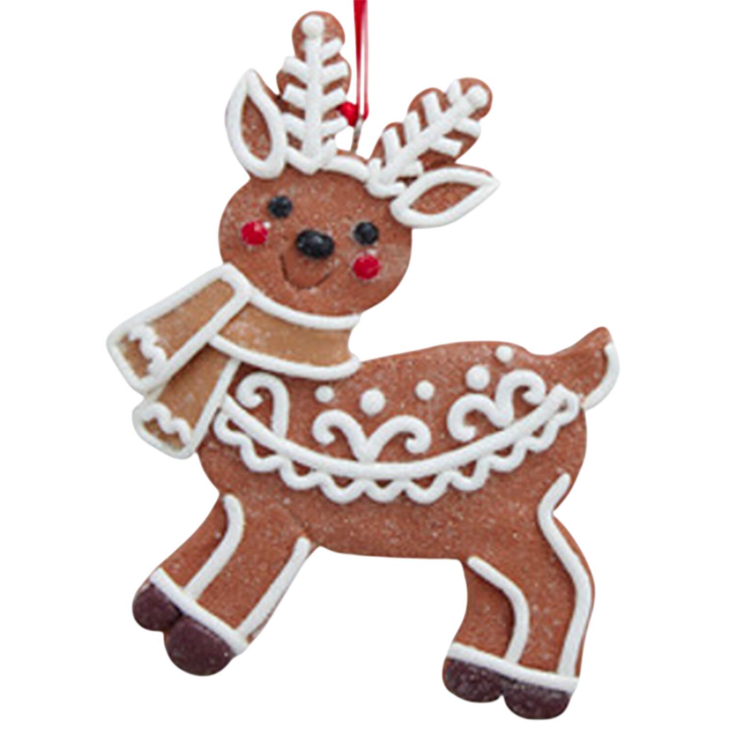 Santa's Cookie Bakery Gingerbread Deer W/ Icing - No Box by Kurt Adler-1