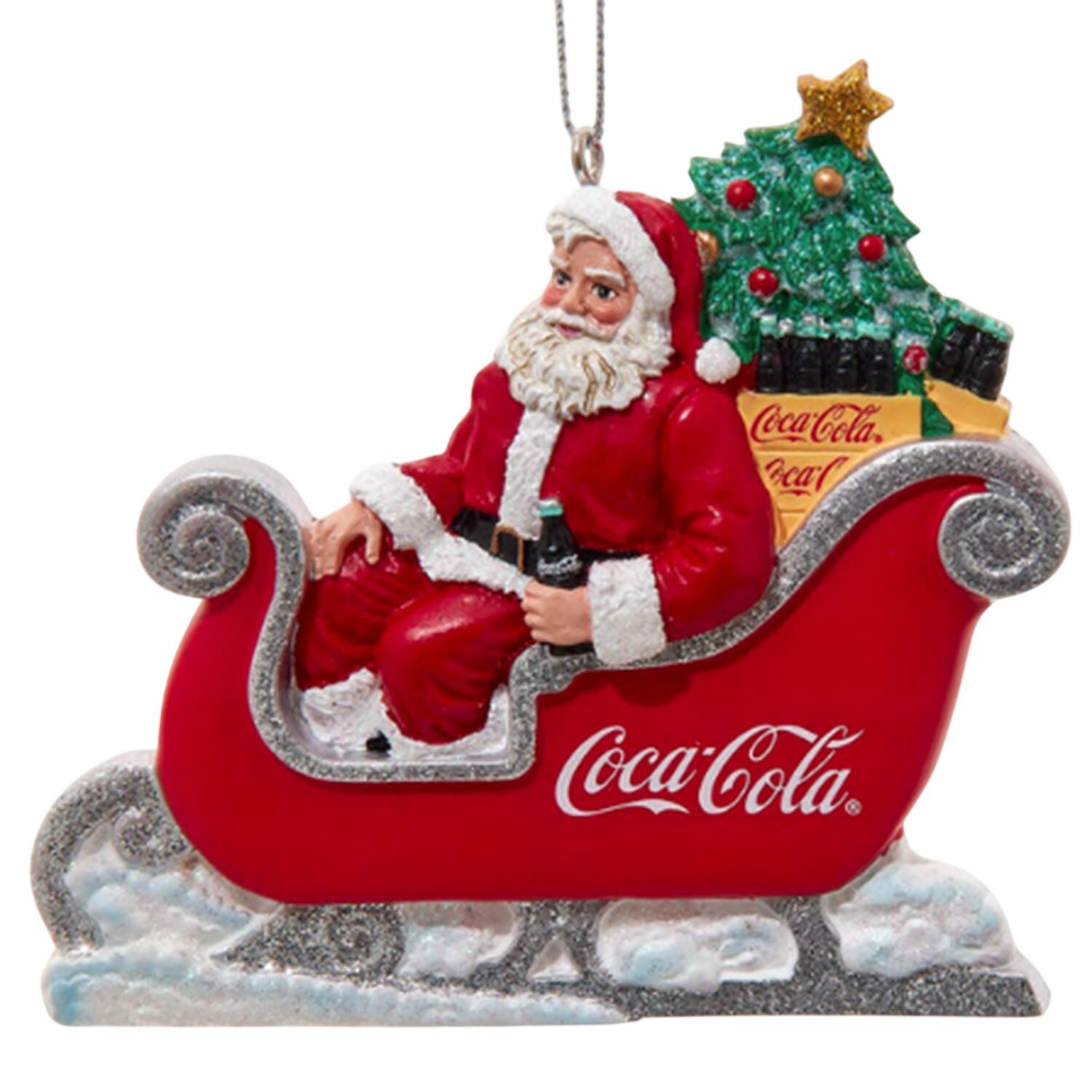 Coca Cola Santa In Sleigh - No Box by Kurt Adler-1