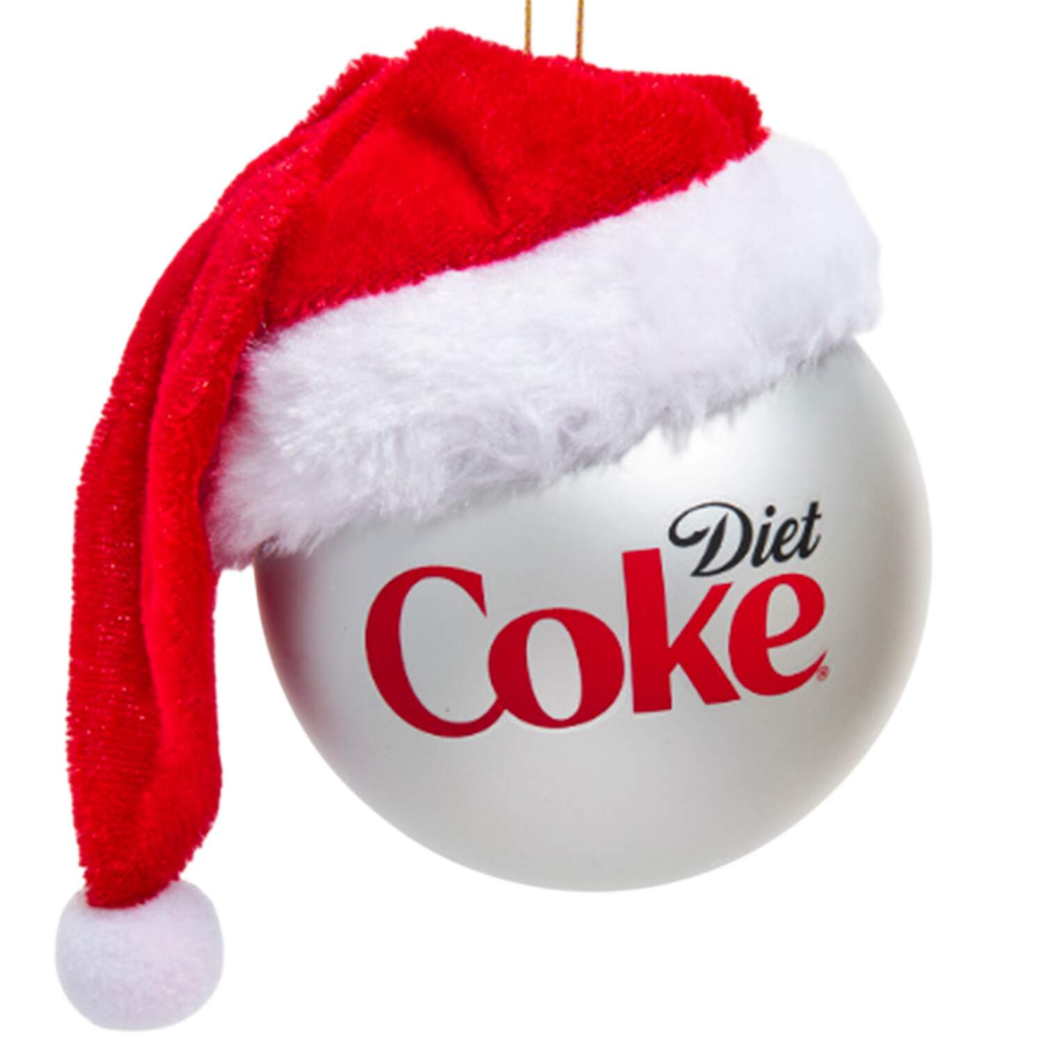 Coca Cola Dc Ball W/Santa  Hat - Boxed by Kurt Adler-1