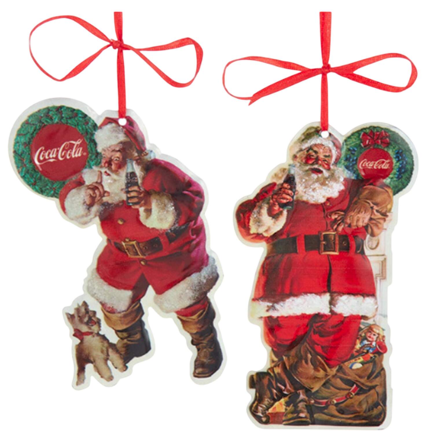 Coca Cola Tin Santa-2pcs - No Box by Kurt Adler-1