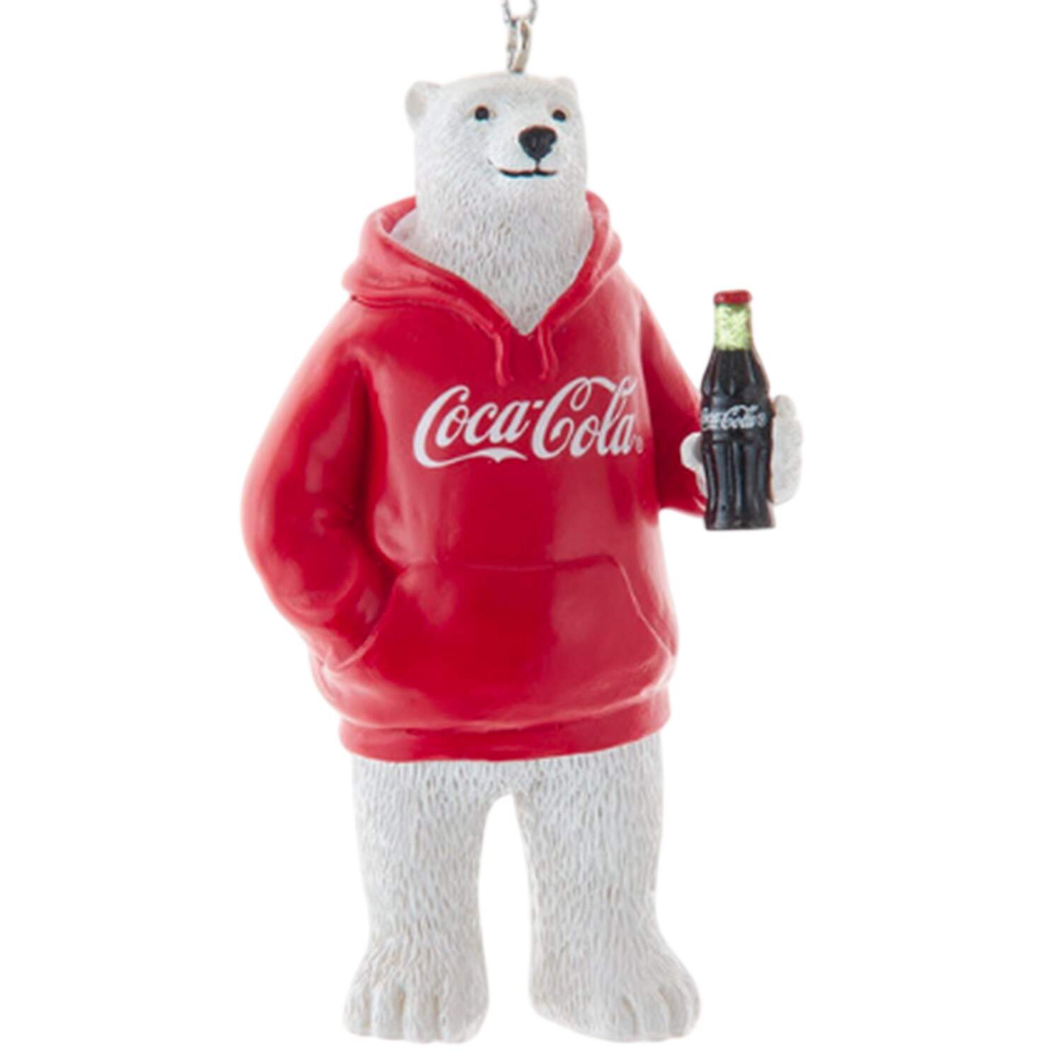 Coca Cola Polar Bear Wearing Coke Hoodie - No Box by Kurt Adler-1