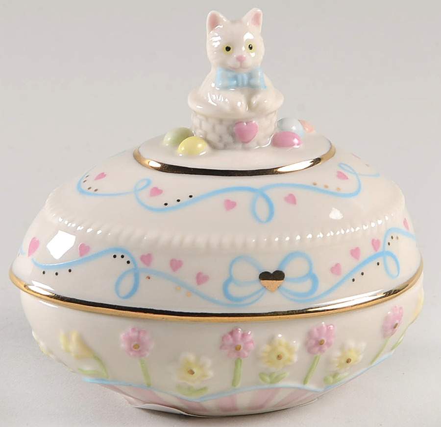 Annual Easter Egg Box Charming Kitty - Boxed by Lenox-1
