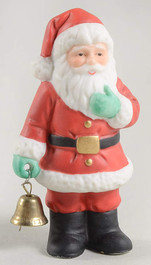 Colonial Village Santa With Bell By His Side - No Box by Lefton-1