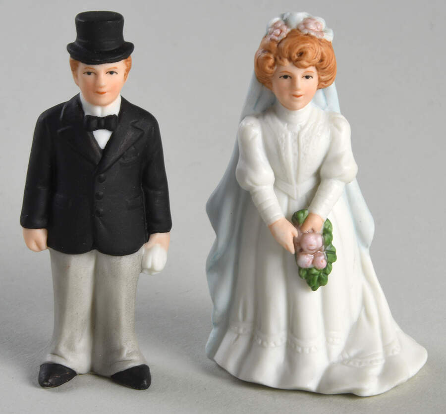 Colonial Village Mr And Mrs Fletcher - Boxed by Lefton-1