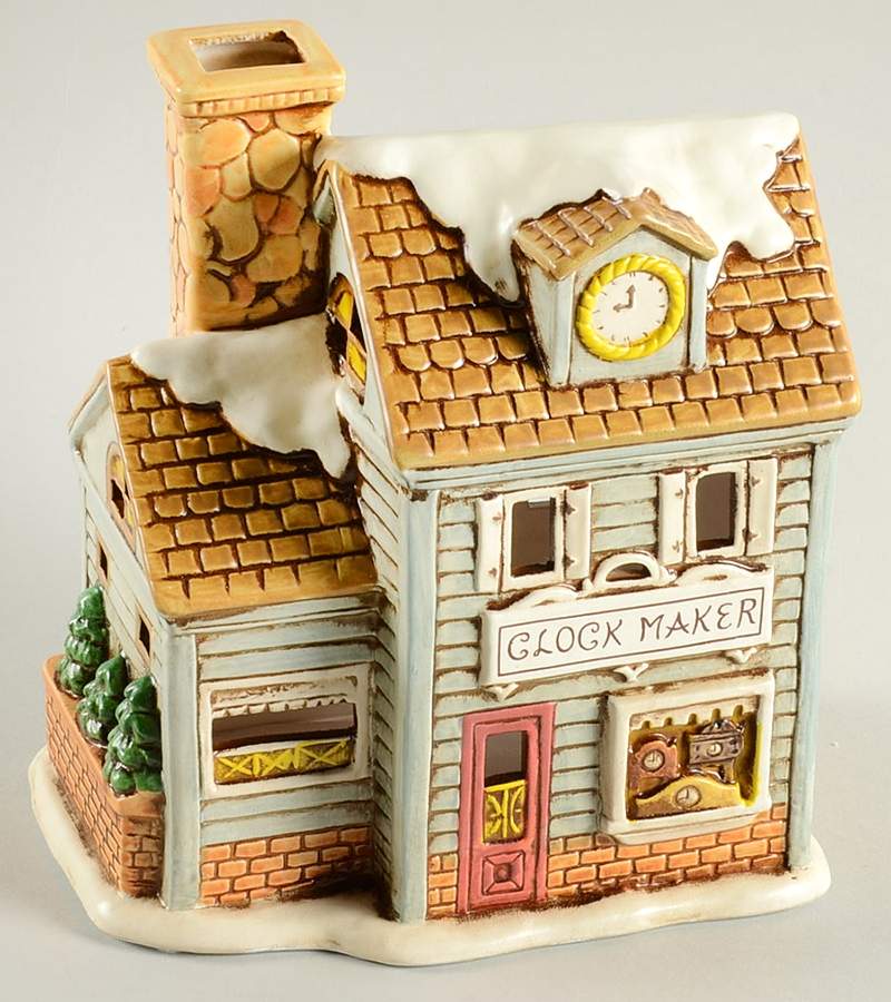 Colonial Village Quincy's Clock Shop - Boxed by Lefton-1