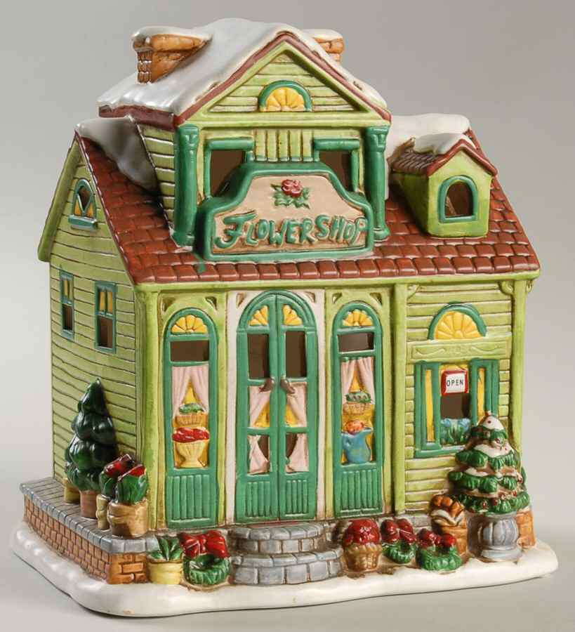 Colonial Village Daisy's Flower Shop - No Box by Lefton-1