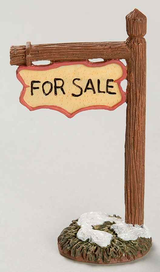 Colonial Village For Sale Sign - Boxed by Lefton-1