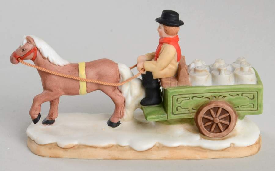 Colonial Village Matt's Milk Wagon - With Box by Lefton-1