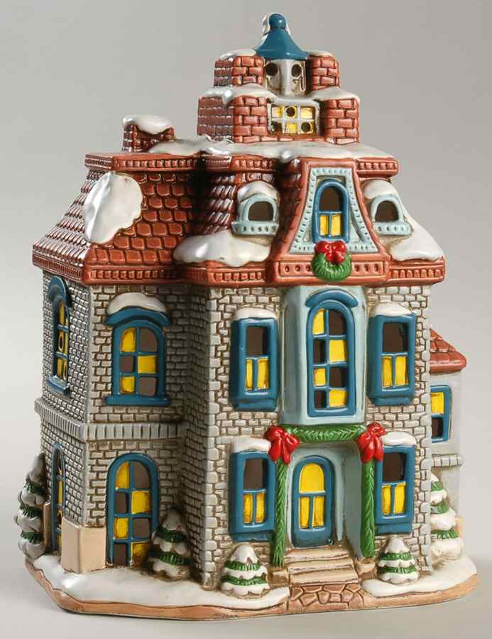 Colonial Village Greystone House - No Box by Lefton-1