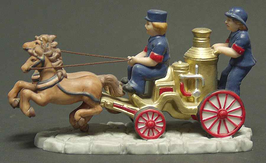 Colonial Village Fire Wagon - Boxed by Lefton-1