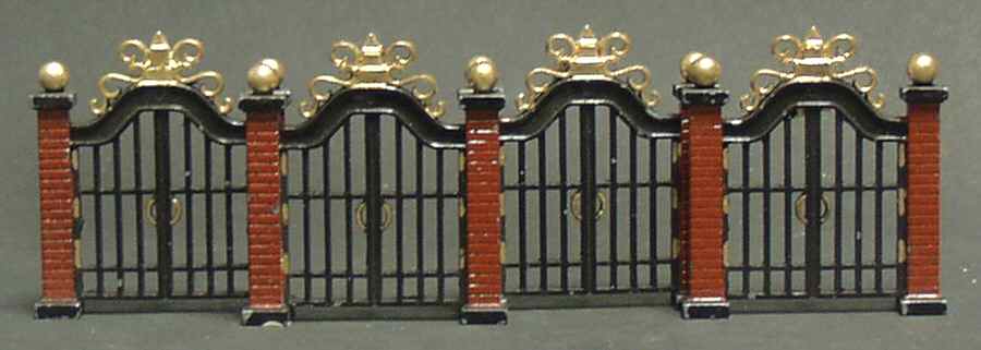 Colonial Village Metal Gate-4 Pc Set - No Box 42 by Lefton-1