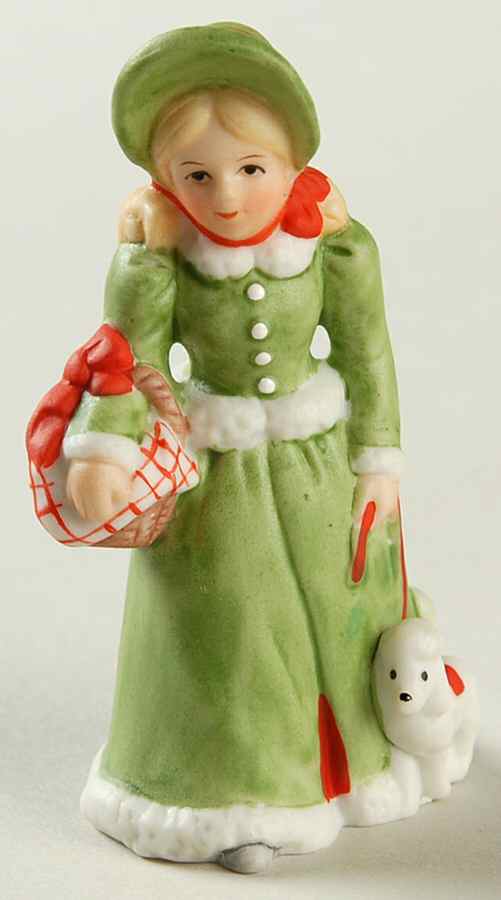 Colonial Village The Eberhardts-Girl With Poodle - No Box by Lefton-1