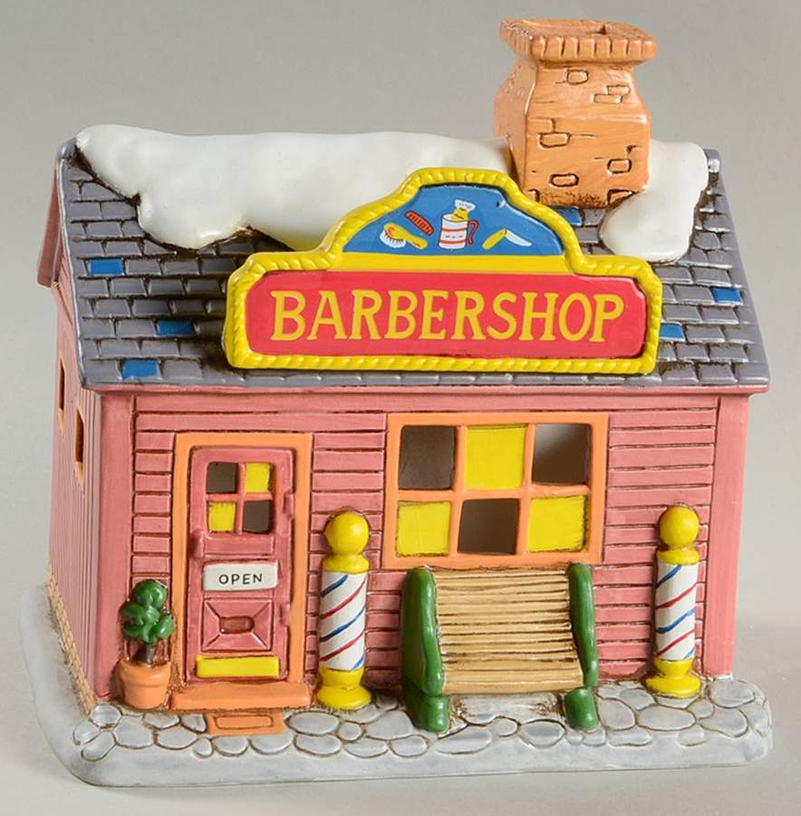 Colonial Village Barbershop - Boxed by Lefton-1