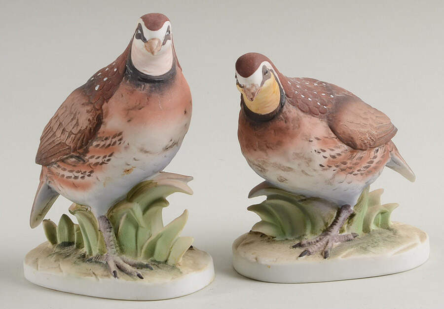 Lefton Figurines Bob White Quail-Pair - No Box by Lefton-1