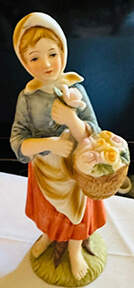 Lefton Figurines Girl With Flower Basket - Boxed by Lefton-1