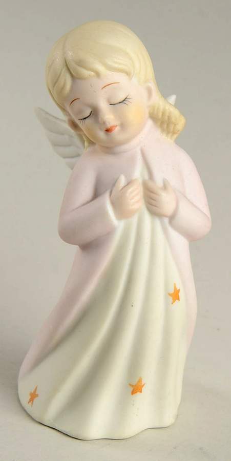 Lefton Figurines Angel With Gold Stars - No Box by Lefton-1