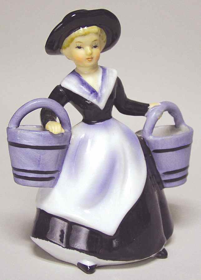 Lefton Figurines Girl With Milk Buckets - No Box by Lefton-1