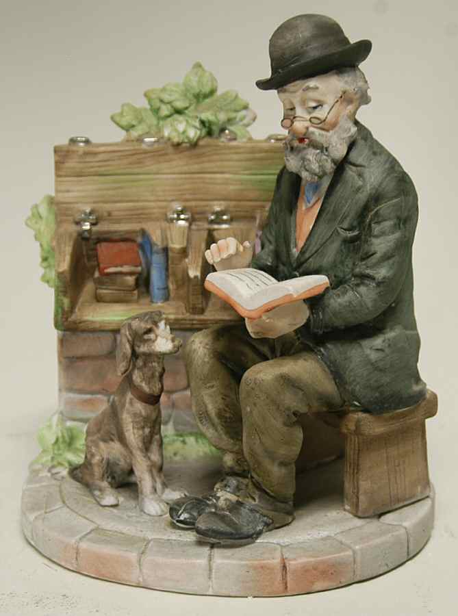Lefton Figurines Old Man Reading - No Box by Lefton-1