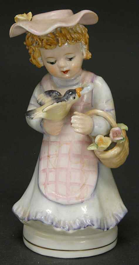 Lefton Figurines Girl Feeding Bird - No Box by Lefton-1