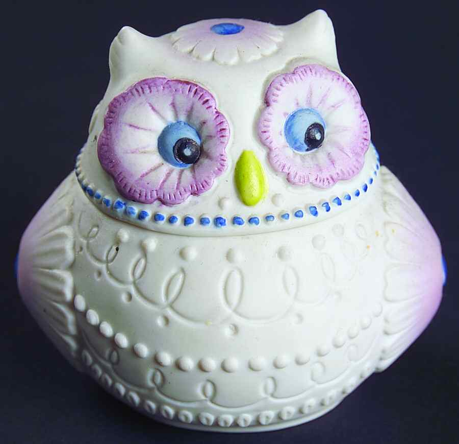 Lefton Figurines Owl-Covered Box - No Box by Lefton-1