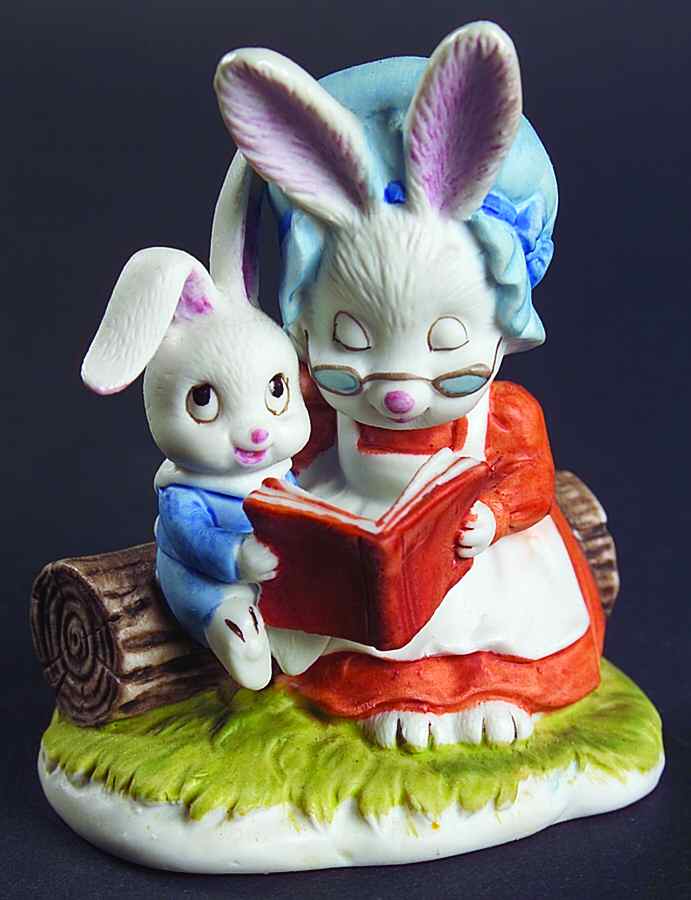 Lefton Figurines Mother Rabbit W/ Baby - No Box by Lefton-1