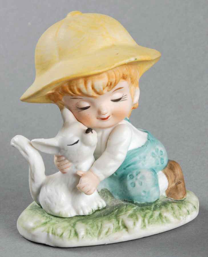 Lefton Figurines Child With Kitten - No Box by Lefton-1