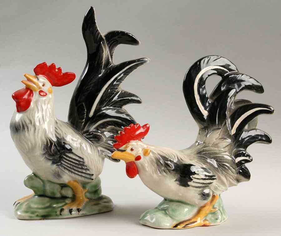 Lefton Figurines Rooster-Pair - No Box by Lefton-1