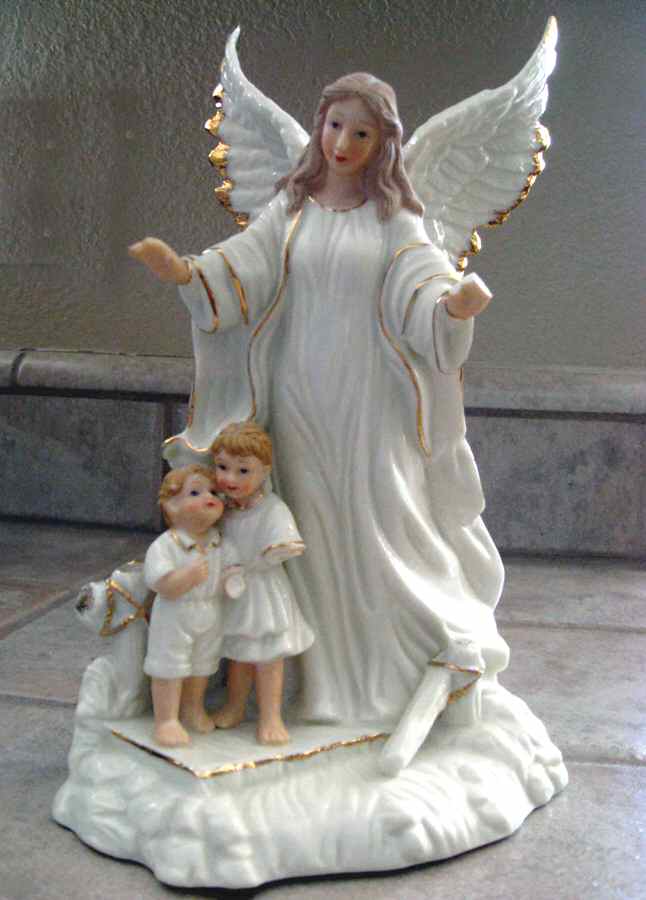 Lefton Figurines Guardian Angel-Gold Trim - No Box by Lefton-1