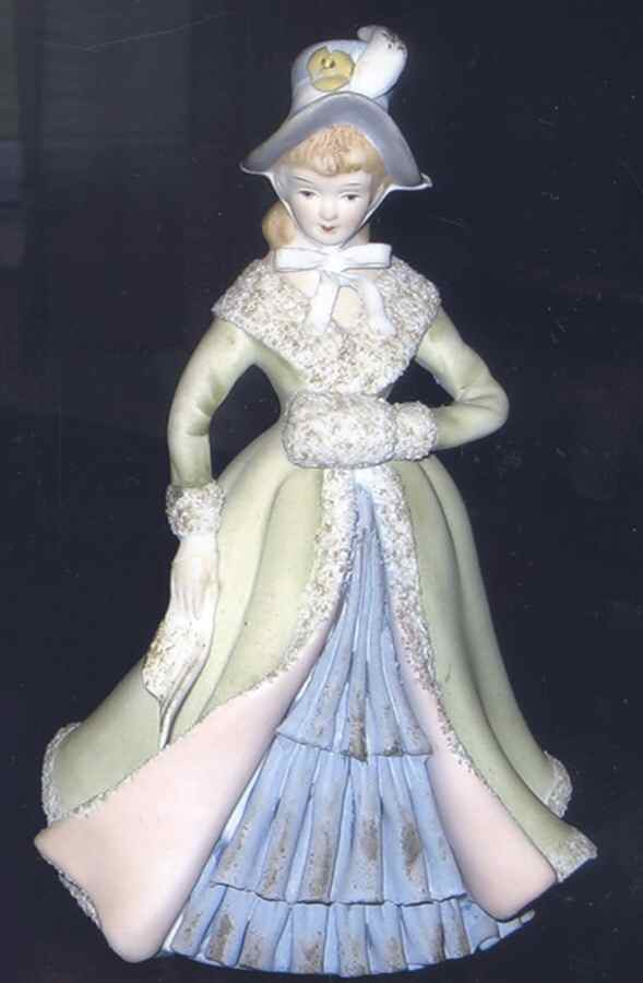 Lefton Figurines Colonial Woman - No Box by Lefton-1
