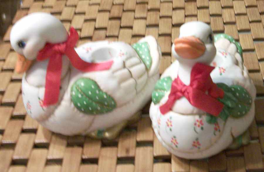 Lefton Figurines Duck Candleholder-Pair - No Box by Lefton-1