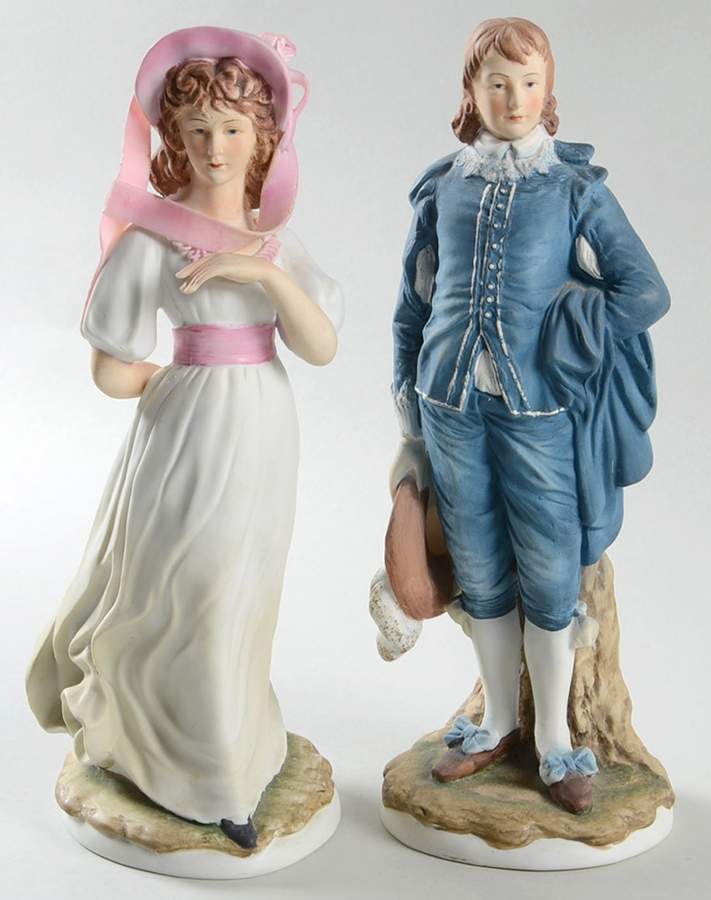 Lefton Figurines Blue Boy And Pinkie-Older-Pair - No Box by Lefton-1
