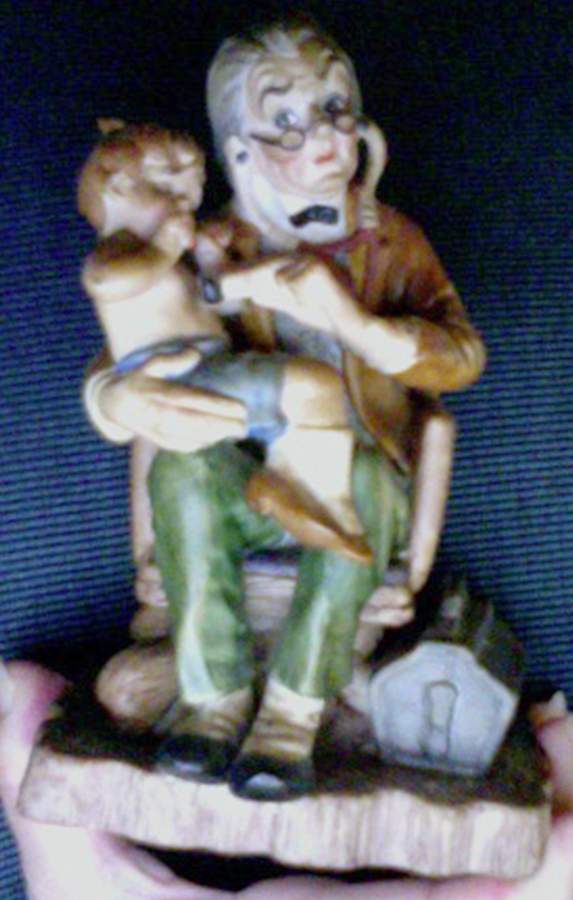 Lefton Figurines Boy On Doctor's Lap - No Box by Lefton-1