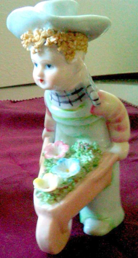 Lefton Figurines Boy W/Wheelbarrow - No Box by Lefton-1
