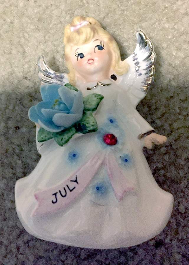 Birthstone Angel of the Month July-Ruby - No Box by Lefton-1