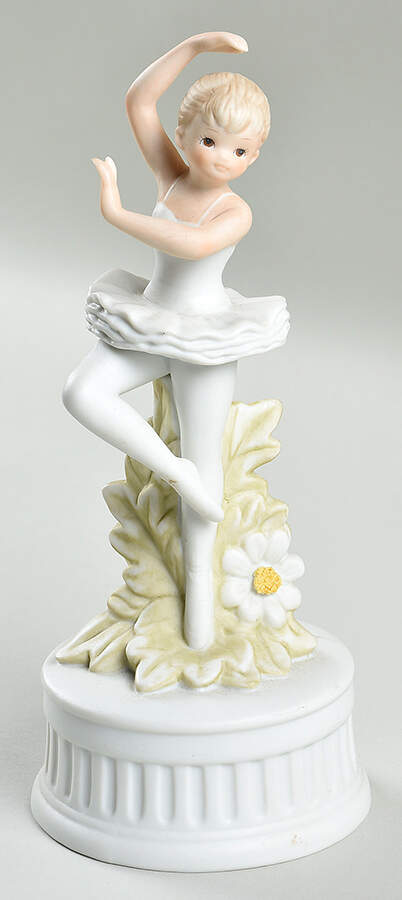 Christopher Collection Figurines and Giftware Ballarina Music Box-Swan Lake - No Box by Lefton-1