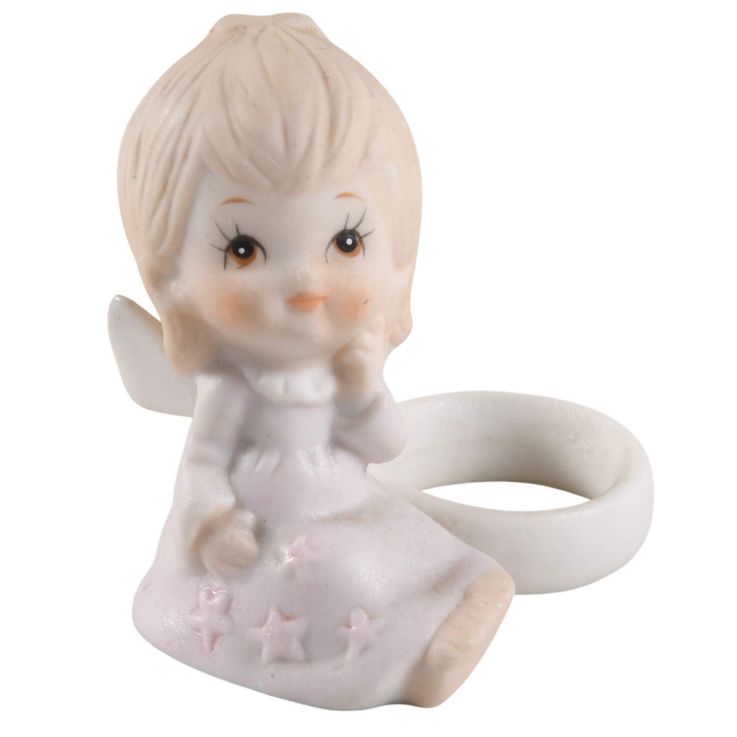 Christopher Collection Figurines and Giftware Angel Praying - Candle Hugger - No Box by Lefton-1