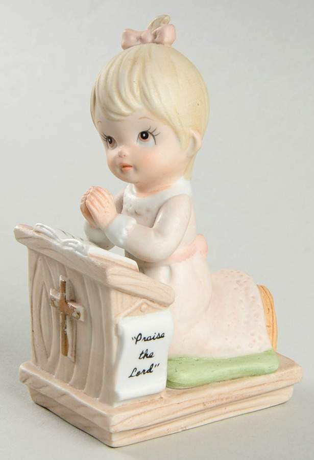 Christopher Collection Figurines and Giftware Girl Praying At Altar - No Box by Lefton-1