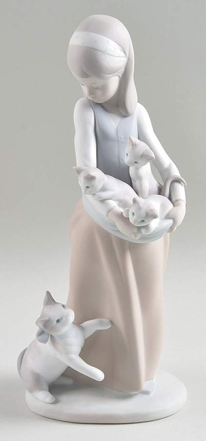 Children with Animals Girl With Cats - No Box by Lladro-1