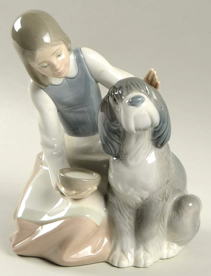 Children with Animals Chow Time - No Box by Lladro-1