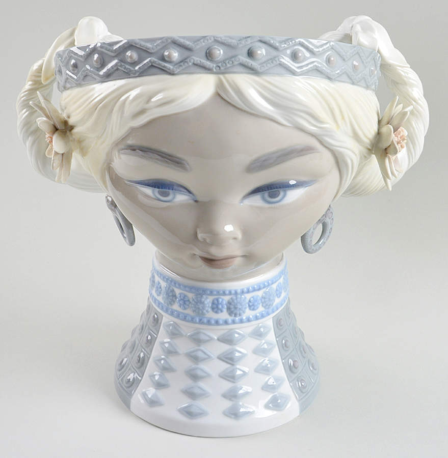 Girl's Head Set Byzantine Head - With Box by Lladro-1