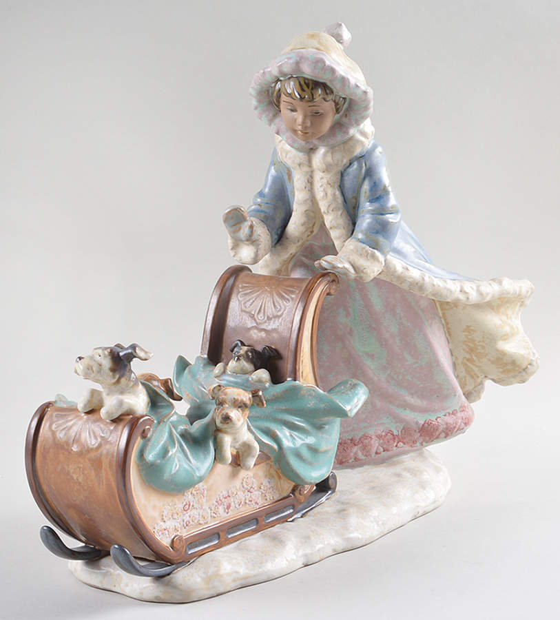 Children with Animals Playful Push - No Box by Lladro-1