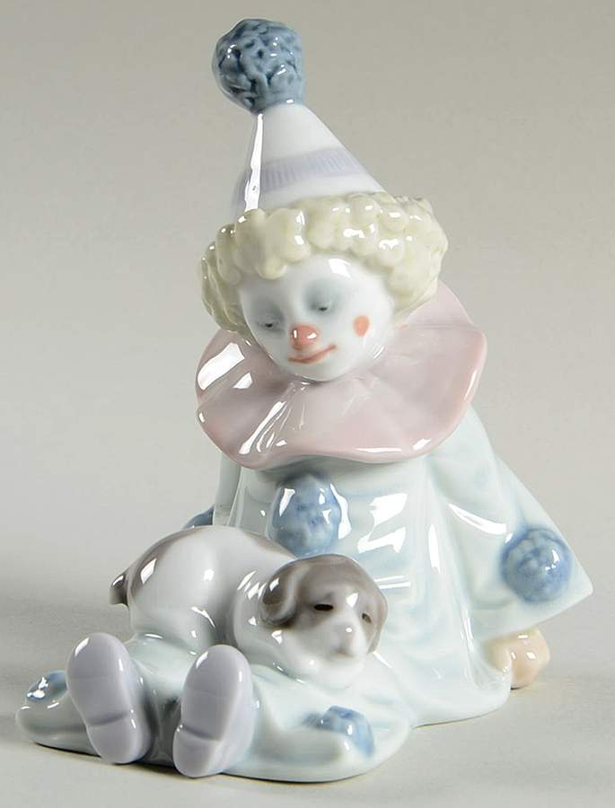 Commedia Dell'Arte Pierrot With Puppy - Boxed by Lladro-1